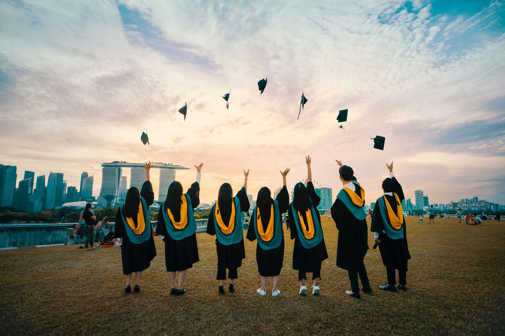 Image showing students graduating