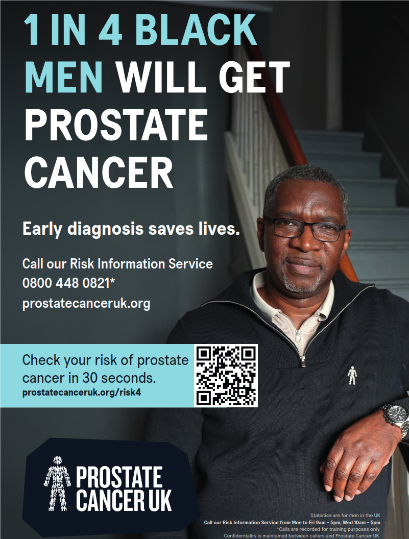 1 in 4 black men will get prostate cancer sign